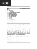 Unit 11 - Job Analysis and Design