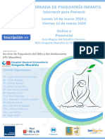 VI Jornadas Psiquiatria Infantil 2024 Programa