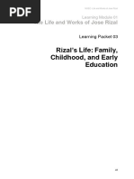 LM1 LP3 Rizals Childhood Family and Early Education