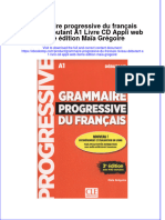 Grammaire Progressive Du Français Niveau Débutant A1 Livre CD Appli Web 3ème Édition Maïa Grégoire Full Chapter Download PDF