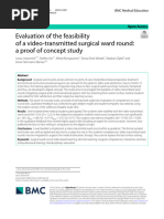 Evaluation of The Feasibility of A Video-Transmitted Surgical Ward Round: A Proof of Concept Study