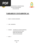 Variables y Estadisticas