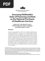 Assessing PhilHealth's State of Financing and Role As The National Purchaser of Healthcare Serviced