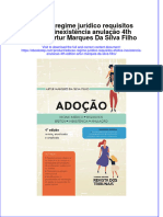 Adoção Regime Jurídico Requisitos Efeitos Inexistência Anulação 4th Edition Artur Marques Da Silva Filho Full Chapter Download PDF