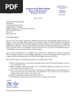 (DAILY CALLER OBTAINED) - Rep. Gaetz Letter To Chief Judge Altonga Re Judge Aileen Cannon