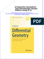 Differential Geometry Connections Curvature and Characteristic Classes 1st Edition Loring W Tu Full Chapter Download PDF