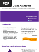 Bases de Datos Avanzadas: Conferencia # 3. Sistema de Soporte A La Toma de Decisiones