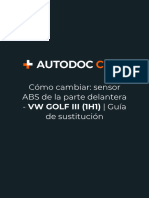 Cómo Cambiar - Sensor ABS de La Parte Delantera - VW GOLF III (1H1) - Guía de Sustitución