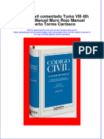 Código Civil Comentado Tomo VIII 4th Edition Manuel Muro Rojo Manuel Alberto Torres Carrasco Full Chapter Download PDF