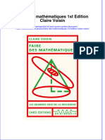 Faire Des Mathématiques 1st Edition Claire Voisin Full Chapter Download PDF