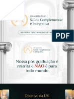 Pós Graduação de Saúde Complementar e Integrativa