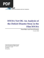 IOUSA Not OK: An Analysis of The Deficit Disaster Story in The Film IOUSA