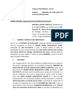 Demanda de Ejecucion de Acta de Conciliacion