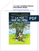 La Voz Que No Cesa 1st Edition Ramón Pereira Ramón Boldú Full Chapter Download PDF