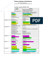 Academic Calendar Spring 2023