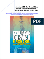 Kebijakan Dakwah Di Media Sosial Studi Analisis Dakwah Melalui Facebook What App Twitter Dan Tiktok Dr. H. Udin Full Chapter Download PDF