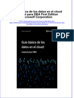 Guía Básica de Los Datos en El Cloud Manual para DBA First Edition Microsoft Corporation Full Chapter Download PDF