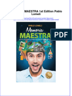 MEMORIA MAESTRA 1st Edition Pablo Lomelí Full Chapter Download PDF