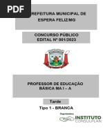 Prefeitura Municipal de Espera Feliz/Mg Concurso Público EDITAL #001/2023