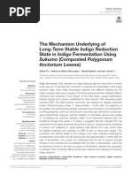 The Mechanism Underlying of Long-Term Stable Indigo Reduction State in Indigo Fermentation Using Sukumo (Composted Polygonum Tinctorium Leaves)