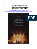 Emendas Constitucionais Inconstitucionais Democracia e Supermaioria Jairo Lima Full Chapter Download PDF