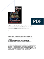 La Fórmula Illuminati Usada para Crear Un Esclavo e Indetectable Control Mental Total - Fritz Springmeier & Cisco Wheeler