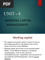 Unit 4 in FM Working Capital