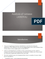 Analysis of Variance (ANOVA)