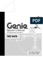 Genie TMZ 34 19 Operator Manual en