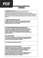 Autocontrol Docente de La Enseñanza