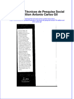 Métodos e Técnicas de Pesquisa Social 7th Edition Antonio Carlos Gil Full Chapter Download PDF