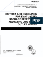 USBR - Criteria and Guidelines For Evacuating Storage Reservoirs and Sizing Low-Level