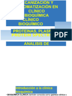 Introducción A La Mecanización y Automatización en Bioquímica Clínica: Análisis Bioquímicos Clínicos de Proteínas, Espectro de Proteínas Plasmáticas