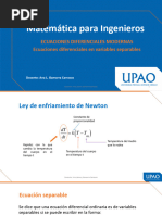 Ecuaciones Diferenciales en Variables Separables