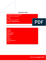 Programa de Formación: Materia:: Proyecto Final