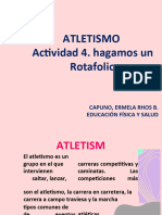 Actividad de Atletismo 4. Hagamos Un Rotafolio: Capuno, Ermela Rhos B. Educación Física y Salud