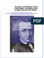 Zwischen Rechten Und Pflichten Kants Metaphysik Der Sitten 1st Edition Jean Christophe Merle Carola Von Villiez Full Chapter Download PDF