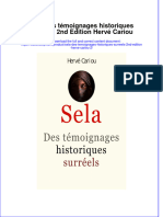 Sela Des Témoignages Historiques Surréels 2nd Edition Hervé Cariou Full Chapter Download PDF