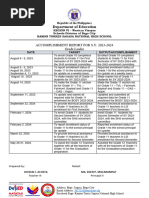 Accomplishment Report For Grade Level Chairmanship & Shs Math Coor Sy 2023-2024.