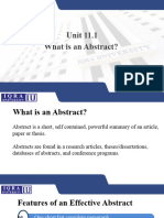 11.1 - What Is An Abstract