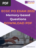 Ecgc Po Memory Based PDF 56