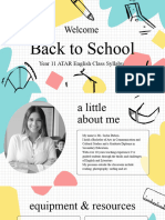 Back To School English Syllabus Presentation in Colourful Pastel Doodle Style