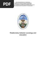 Relationship Between Sociology and Education