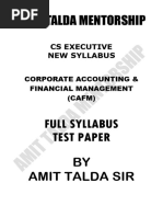 CAFM FULL SYLLABUS TEST-Executive-Revision