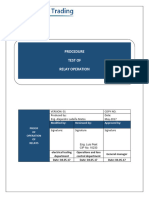 Relay Testing Procedure