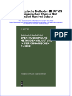 Spektroskopische Methoden IR UV VIS in Der Organischen Chemie Rolf Borsdorf Manfred Scholz Full Chapter Download PDF