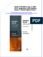 Procedimiento Tributario Ley 11 683 Decreto 618 97 Argentina 10th Edition Teresa Gómez Y Carlos María Folco Full Chapter Download PDF