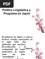 Política y Programa Lingüísticos en Japón