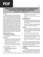 Complications of Endotracheal Intubation and Other Airway Management Procedures