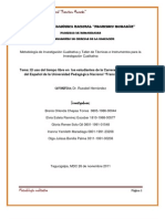 Informe Final Estudio Sobre Tiempo Libre de Estudiantes de Español UPNFM Honduras 2011